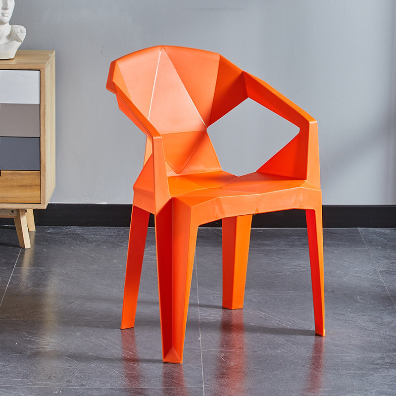 Modern Style Dining Chairs Plastic Dining Stackable Side Chairs for Kitchen (Set of 4) Clearhalo ' kitchen&dining_furn' 'Dining Chairs' 'Dining Tables & Seating' 'dining_chair' 'furn' 'furn_dining_chair' 'Furniture' 'furniture_dining_chair' 'Kitchen & Dining Furniture' 'kitchen' 4039784