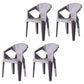 Modern Style Dining Chairs Plastic Dining Stackable Side Chairs for Kitchen (Set of 4) Grey Clearhalo ' kitchen&dining_furn' 'Dining Chairs' 'Dining Tables & Seating' 'dining_chair' 'furn' 'furn_dining_chair' 'Furniture' 'furniture_dining_chair' 'Kitchen & Dining Furniture' 'kitchen' 4039785