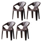 Modern Style Dining Chairs Plastic Dining Stackable Side Chairs for Kitchen (Set of 4) Coffee Clearhalo ' kitchen&dining_furn' 'Dining Chairs' 'Dining Tables & Seating' 'dining_chair' 'furn' 'furn_dining_chair' 'Furniture' 'furniture_dining_chair' 'Kitchen & Dining Furniture' 'kitchen' 4039791