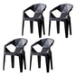Modern Style Dining Chairs Plastic Dining Stackable Side Chairs for Kitchen (Set of 4) Black Clearhalo ' kitchen&dining_furn' 'Dining Chairs' 'Dining Tables & Seating' 'dining_chair' 'furn' 'furn_dining_chair' 'Furniture' 'furniture_dining_chair' 'Kitchen & Dining Furniture' 'kitchen' 4039793
