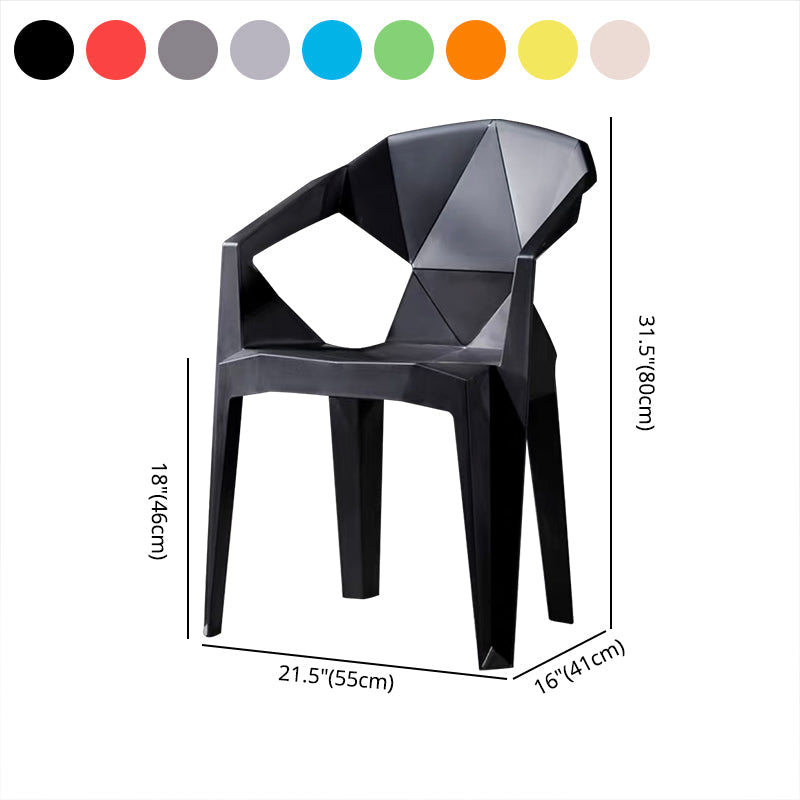 Modern Style Dining Chairs Plastic Dining Stackable Side Chairs for Kitchen (Set of 4) Clearhalo ' kitchen&dining_furn' 'Dining Chairs' 'Dining Tables & Seating' 'dining_chair' 'furn' 'furn_dining_chair' 'Furniture' 'furniture_dining_chair' 'Kitchen & Dining Furniture' 'kitchen' 4039795