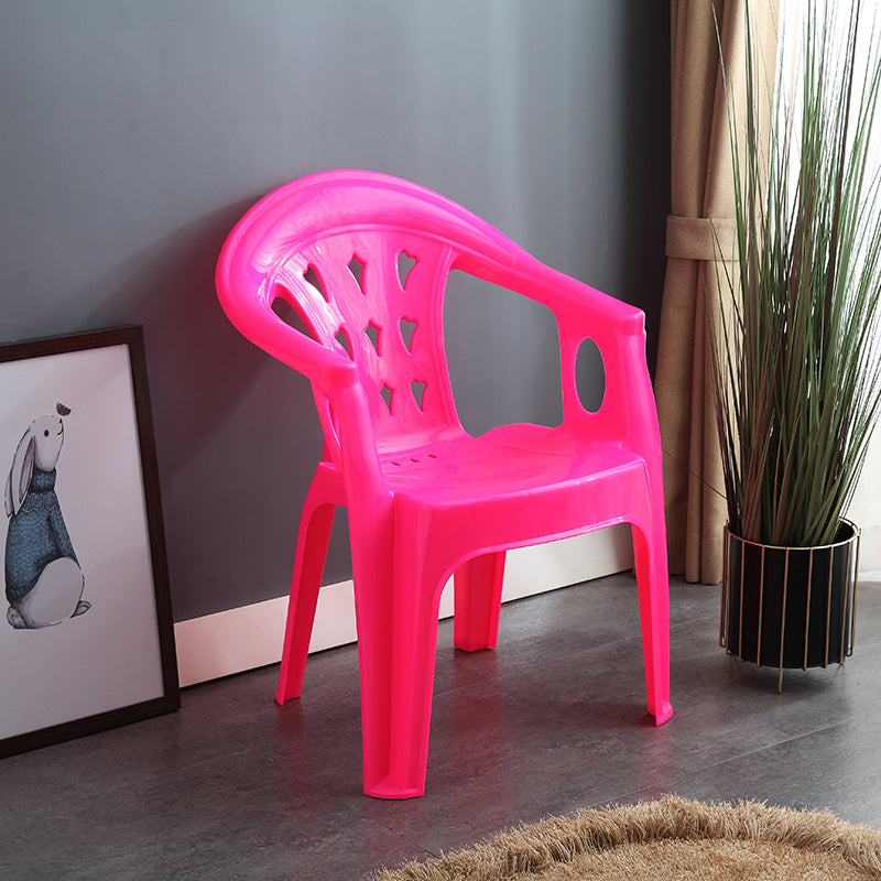 Modern Style Plastic Dining Arm Chair Slat Back Stackable Dining Chairs for Home Red 1 Piece Clearhalo ' kitchen&dining_furn' 'Dining Chairs' 'Dining Tables & Seating' 'dining_chair' 'furn' 'furn_dining_chair' 'Furniture' 'furniture_dining_chair' 'Kitchen & Dining Furniture' 'kitchen' 4039797