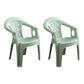 Modern Style Plastic Dining Arm Chair Slat Back Stackable Dining Chairs for Home Green 2 Piece Set Clearhalo ' kitchen&dining_furn' 'Dining Chairs' 'Dining Tables & Seating' 'dining_chair' 'furn' 'furn_dining_chair' 'Furniture' 'furniture_dining_chair' 'Kitchen & Dining Furniture' 'kitchen' 4039804