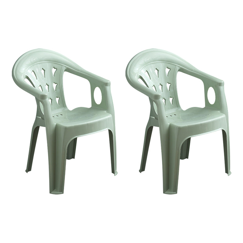 Modern Style Plastic Dining Arm Chair Slat Back Stackable Dining Chairs for Home Green 2 Piece Set Clearhalo ' kitchen&dining_furn' 'Dining Chairs' 'Dining Tables & Seating' 'dining_chair' 'furn' 'furn_dining_chair' 'Furniture' 'furniture_dining_chair' 'Kitchen & Dining Furniture' 'kitchen' 4039804