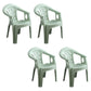 Modern Style Plastic Dining Arm Chair Slat Back Stackable Dining Chairs for Home Green 4 Piece Set Clearhalo ' kitchen&dining_furn' 'Dining Chairs' 'Dining Tables & Seating' 'dining_chair' 'furn' 'furn_dining_chair' 'Furniture' 'furniture_dining_chair' 'Kitchen & Dining Furniture' 'kitchen' 4039806