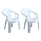 Modern Style Plastic Dining Arm Chair Slat Back Stackable Dining Chairs for Home White 2 Piece Set Clearhalo ' kitchen&dining_furn' 'Dining Chairs' 'Dining Tables & Seating' 'dining_chair' 'furn' 'furn_dining_chair' 'Furniture' 'furniture_dining_chair' 'Kitchen & Dining Furniture' 'kitchen' 4039810