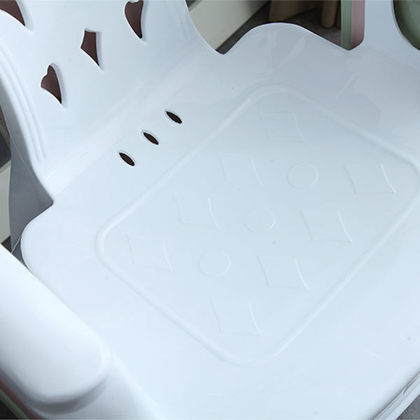 Modern Style Plastic Dining Arm Chair Slat Back Stackable Dining Chairs for Home Clearhalo ' kitchen&dining_furn' 'Dining Chairs' 'Dining Tables & Seating' 'dining_chair' 'furn' 'furn_dining_chair' 'Furniture' 'furniture_dining_chair' 'Kitchen & Dining Furniture' 'kitchen' 4039811