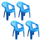 Modern Style Plastic Dining Arm Chair Slat Back Stackable Dining Chairs for Home Blue 4 Piece Set Clearhalo ' kitchen&dining_furn' 'Dining Chairs' 'Dining Tables & Seating' 'dining_chair' 'furn' 'furn_dining_chair' 'Furniture' 'furniture_dining_chair' 'Kitchen & Dining Furniture' 'kitchen' 4039820
