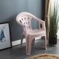 Modern Style Plastic Dining Arm Chair Slat Back Stackable Dining Chairs for Home Pink 1 Piece Clearhalo ' kitchen&dining_furn' 'Dining Chairs' 'Dining Tables & Seating' 'dining_chair' 'furn' 'furn_dining_chair' 'Furniture' 'furniture_dining_chair' 'Kitchen & Dining Furniture' 'kitchen' 4039821