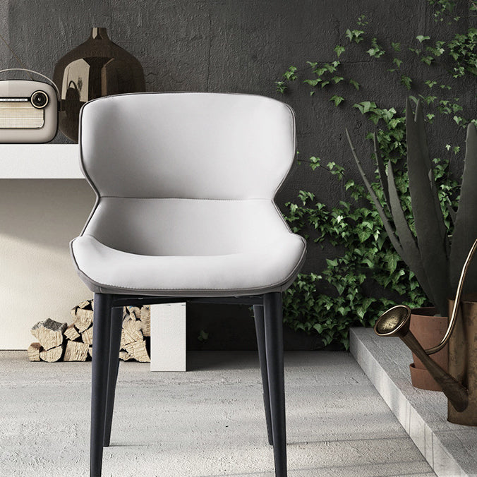 Industrial Indoor Arm Chair Wingback Metal Upholstered Dining Room Chair (Set of 2) Clearhalo ' kitchen&dining_furn' 'Dining Chairs' 'Dining Tables & Seating' 'dining_chair' 'furn' 'furn_dining_chair' 'Furniture' 'furniture_dining_chair' 'Kitchen & Dining Furniture' 'kitchen' 4039828