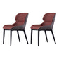 Industrial Indoor Arm Chair Wingback Metal Upholstered Dining Room Chair (Set of 2) Burgundy Clearhalo ' kitchen&dining_furn' 'Dining Chairs' 'Dining Tables & Seating' 'dining_chair' 'furn' 'furn_dining_chair' 'Furniture' 'furniture_dining_chair' 'Kitchen & Dining Furniture' 'kitchen' 4039835