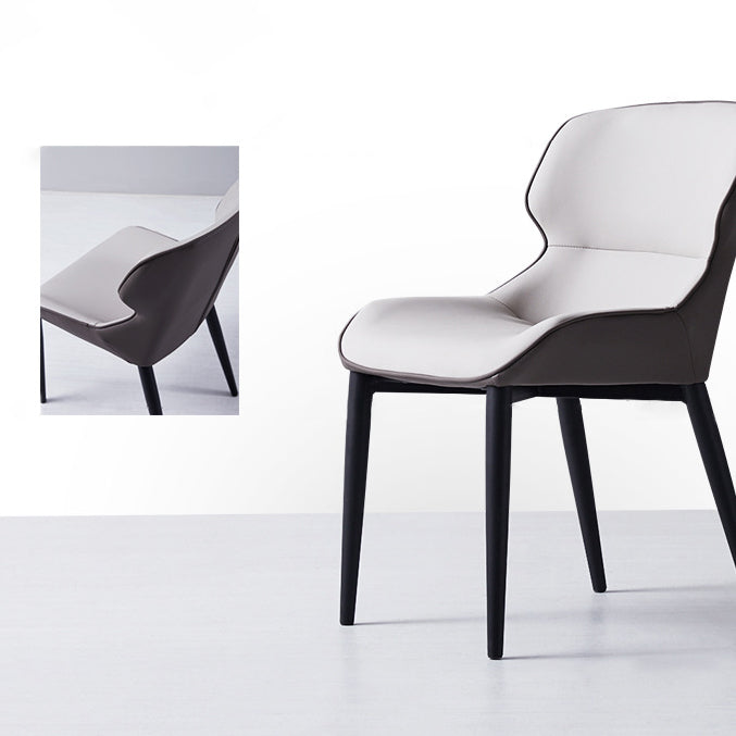 Industrial Indoor Arm Chair Wingback Metal Upholstered Dining Room Chair (Set of 2) Clearhalo ' kitchen&dining_furn' 'Dining Chairs' 'Dining Tables & Seating' 'dining_chair' 'furn' 'furn_dining_chair' 'Furniture' 'furniture_dining_chair' 'Kitchen & Dining Furniture' 'kitchen' 4039838