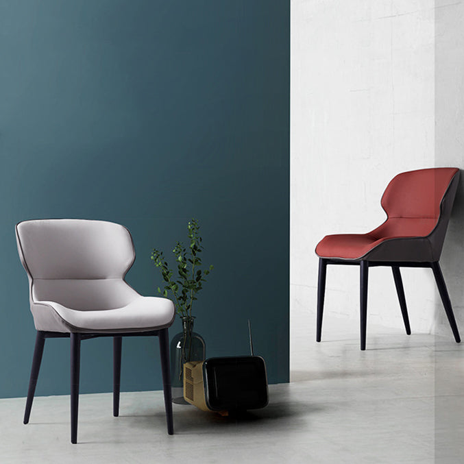 Industrial Indoor Arm Chair Wingback Metal Upholstered Dining Room Chair (Set of 2) Clearhalo ' kitchen&dining_furn' 'Dining Chairs' 'Dining Tables & Seating' 'dining_chair' 'furn' 'furn_dining_chair' 'Furniture' 'furniture_dining_chair' 'Kitchen & Dining Furniture' 'kitchen' 4039839