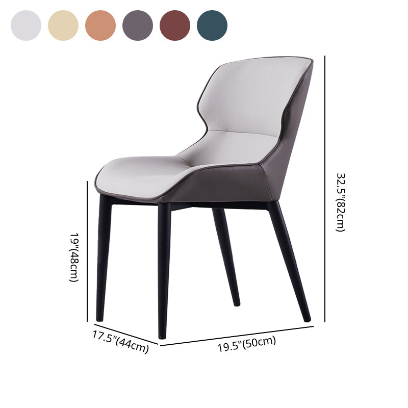 Industrial Indoor Arm Chair Wingback Metal Upholstered Dining Room Chair (Set of 2) Clearhalo ' kitchen&dining_furn' 'Dining Chairs' 'Dining Tables & Seating' 'dining_chair' 'furn' 'furn_dining_chair' 'Furniture' 'furniture_dining_chair' 'Kitchen & Dining Furniture' 'kitchen' 4039840