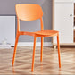 Contemporary Style Dining Chair Plastic Kitchen Dining Armless Single Chair Orange Clearhalo ' kitchen&dining_furn' 'Dining Chairs' 'Dining Tables & Seating' 'dining_chair' 'furn' 'furn_dining_chair' 'Furniture' 'furniture_dining_chair' 'Kitchen & Dining Furniture' 'kitchen' 4039842