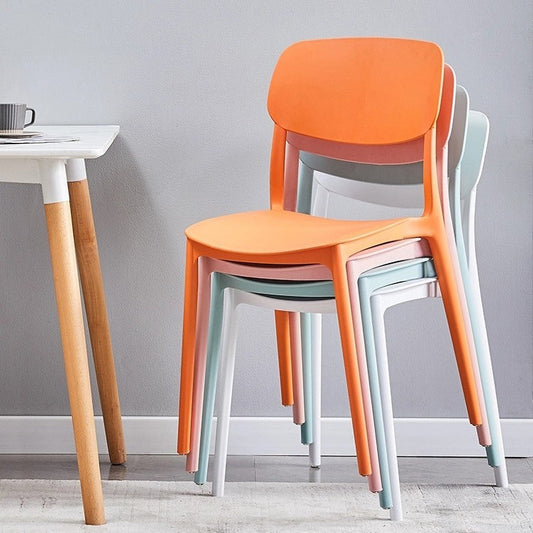 Contemporary Style Dining Chair Plastic Kitchen Dining Armless Single Chair Clearhalo ' kitchen&dining_furn' 'Dining Chairs' 'Dining Tables & Seating' 'dining_chair' 'furn' 'furn_dining_chair' 'Furniture' 'furniture_dining_chair' 'Kitchen & Dining Furniture' 'kitchen' 4039843