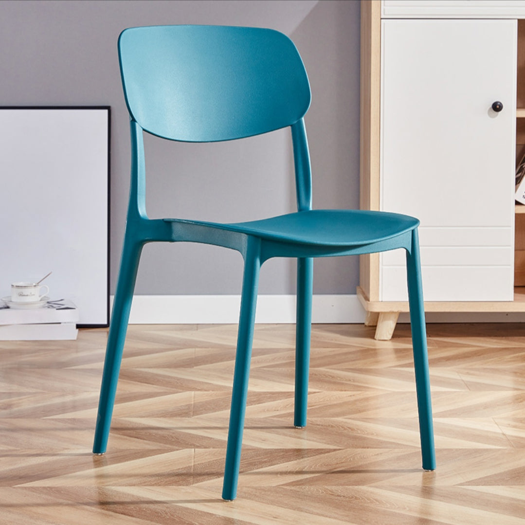 Contemporary Style Dining Chair Plastic Kitchen Dining Armless Single Chair Royal Blue Clearhalo ' kitchen&dining_furn' 'Dining Chairs' 'Dining Tables & Seating' 'dining_chair' 'furn' 'furn_dining_chair' 'Furniture' 'furniture_dining_chair' 'Kitchen & Dining Furniture' 'kitchen' 4039844