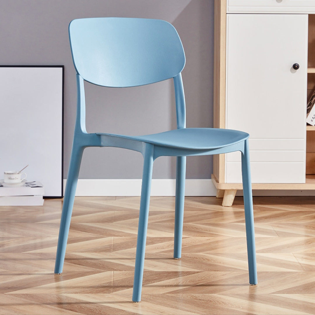 Contemporary Style Dining Chair Plastic Kitchen Dining Armless Single Chair Peacock Blue Clearhalo ' kitchen&dining_furn' 'Dining Chairs' 'Dining Tables & Seating' 'dining_chair' 'furn' 'furn_dining_chair' 'Furniture' 'furniture_dining_chair' 'Kitchen & Dining Furniture' 'kitchen' 4039846