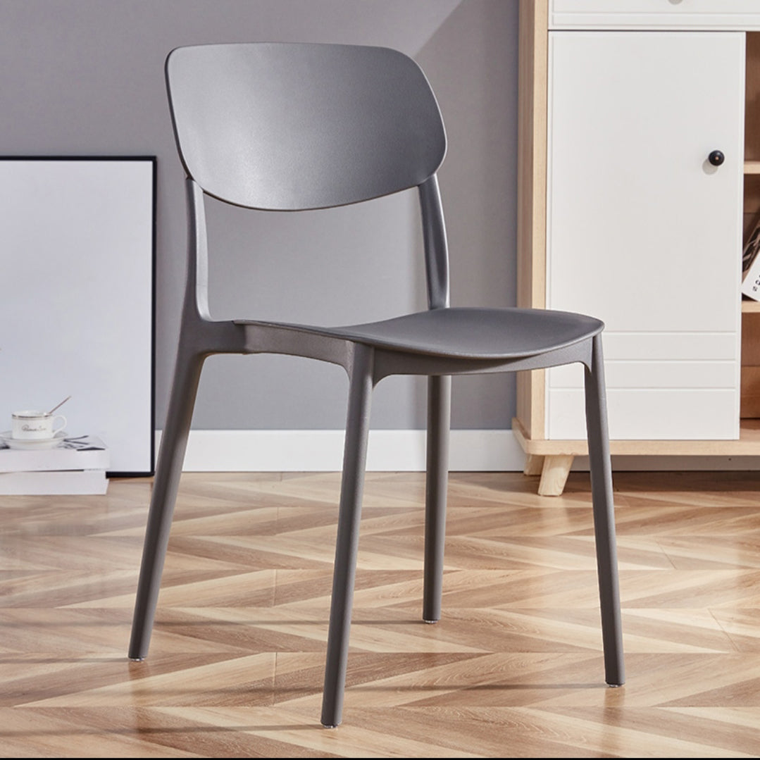 Contemporary Style Dining Chair Plastic Kitchen Dining Armless Single Chair Dark Gray Clearhalo ' kitchen&dining_furn' 'Dining Chairs' 'Dining Tables & Seating' 'dining_chair' 'furn' 'furn_dining_chair' 'Furniture' 'furniture_dining_chair' 'Kitchen & Dining Furniture' 'kitchen' 4039849