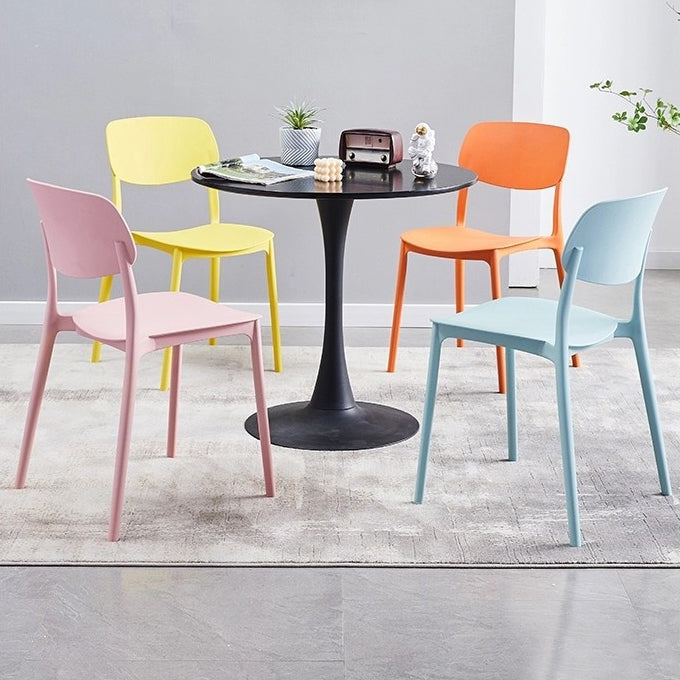 Contemporary Style Dining Chair Plastic Kitchen Dining Armless Single Chair Clearhalo ' kitchen&dining_furn' 'Dining Chairs' 'Dining Tables & Seating' 'dining_chair' 'furn' 'furn_dining_chair' 'Furniture' 'furniture_dining_chair' 'Kitchen & Dining Furniture' 'kitchen' 4039862