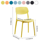 Contemporary Style Dining Chair Plastic Kitchen Dining Armless Single Chair Clearhalo ' kitchen&dining_furn' 'Dining Chairs' 'Dining Tables & Seating' 'dining_chair' 'furn' 'furn_dining_chair' 'Furniture' 'furniture_dining_chair' 'Kitchen & Dining Furniture' 'kitchen' 4039863