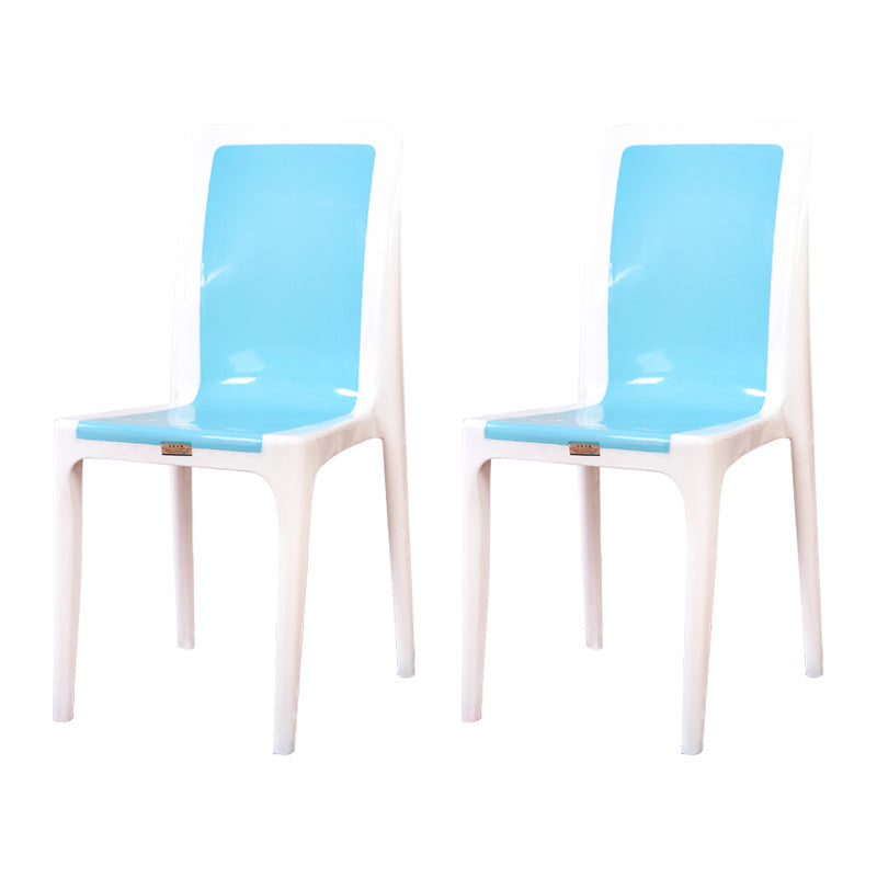Contemporary Style Dining Chair Plastic Kitchen Dining Armless Side Chair Blue 2 Piece Set Clearhalo ' kitchen&dining_furn' 'Dining Chairs' 'Dining Tables & Seating' 'dining_chair' 'furn' 'furn_dining_chair' 'Furniture' 'furniture_dining_chair' 'Kitchen & Dining Furniture' 'kitchen' 4039865