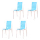 Contemporary Style Dining Chair Plastic Kitchen Dining Armless Side Chair Blue 4 Piece Set Clearhalo ' kitchen&dining_furn' 'Dining Chairs' 'Dining Tables & Seating' 'dining_chair' 'furn' 'furn_dining_chair' 'Furniture' 'furniture_dining_chair' 'Kitchen & Dining Furniture' 'kitchen' 4039867