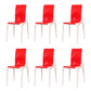 Contemporary Style Dining Chair Plastic Kitchen Dining Armless Side Chair Red 6 Piece Set Clearhalo ' kitchen&dining_furn' 'Dining Chairs' 'Dining Tables & Seating' 'dining_chair' 'furn' 'furn_dining_chair' 'Furniture' 'furniture_dining_chair' 'Kitchen & Dining Furniture' 'kitchen' 4039883