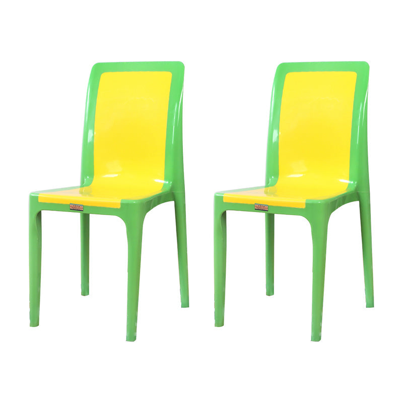 Contemporary Style Dining Chair Plastic Kitchen Dining Armless Side Chair Yellow 2 Piece Set Clearhalo ' kitchen&dining_furn' 'Dining Chairs' 'Dining Tables & Seating' 'dining_chair' 'furn' 'furn_dining_chair' 'Furniture' 'furniture_dining_chair' 'Kitchen & Dining Furniture' 'kitchen' 4039884