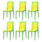Contemporary Style Dining Chair Plastic Kitchen Dining Armless Side Chair Yellow 6 Piece Set Clearhalo ' kitchen&dining_furn' 'Dining Chairs' 'Dining Tables & Seating' 'dining_chair' 'furn' 'furn_dining_chair' 'Furniture' 'furniture_dining_chair' 'Kitchen & Dining Furniture' 'kitchen' 4039886