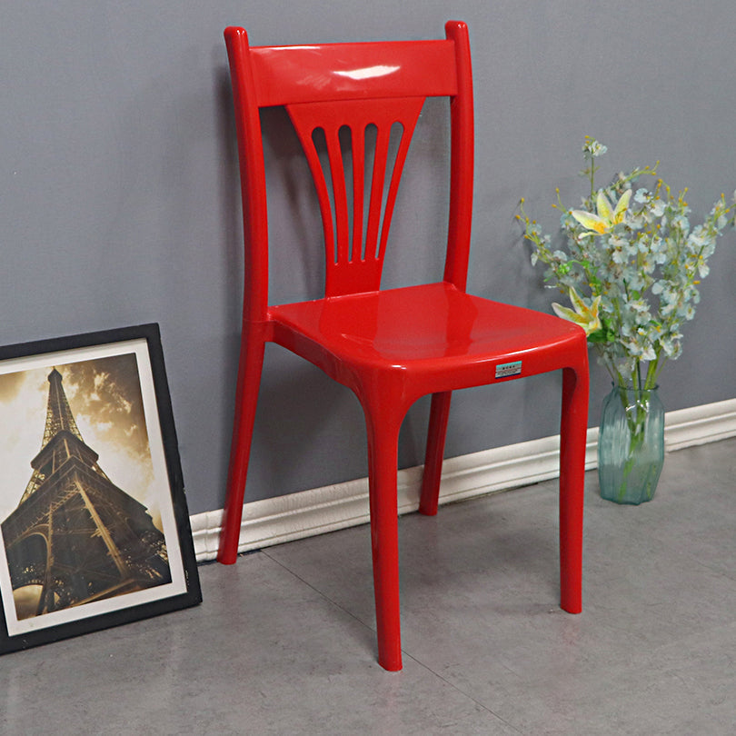 Contemporary Style Plastic Dining Armless Chair Slat Back Dining Stackable Chairs for Home Clearhalo ' kitchen&dining_furn' 'Dining Chairs' 'Dining Tables & Seating' 'dining_chair' 'furn' 'furn_dining_chair' 'Furniture' 'furniture_dining_chair' 'Kitchen & Dining Furniture' 'kitchen' 4039893