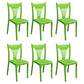 Contemporary Style Plastic Dining Armless Chair Slat Back Dining Stackable Chairs for Home Green 6 Piece Set Clearhalo ' kitchen&dining_furn' 'Dining Chairs' 'Dining Tables & Seating' 'dining_chair' 'furn' 'furn_dining_chair' 'Furniture' 'furniture_dining_chair' 'Kitchen & Dining Furniture' 'kitchen' 4039898