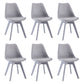 Minimalist Style Plastic Dining Armless Chair Upholstered Solid Back Chairs for Home Grey Set of 6 Clearhalo ' kitchen&dining_furn' 'Dining Chairs' 'Dining Tables & Seating' 'dining_chair' 'Furniture' 'furniture_dining_chair' 'Kitchen & Dining Furniture' 'kitchen' 4039919