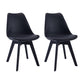 Minimalist Style Plastic Dining Armless Chair Upholstered Solid Back Chairs for Home Black Set of 2 Clearhalo ' kitchen&dining_furn' 'Dining Chairs' 'Dining Tables & Seating' 'dining_chair' 'Furniture' 'furniture_dining_chair' 'Kitchen & Dining Furniture' 'kitchen' 4039932
