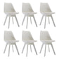 Minimalist Style Plastic Dining Armless Chair Upholstered Solid Back Chairs for Home White Set of 6 Clearhalo ' kitchen&dining_furn' 'Dining Chairs' 'Dining Tables & Seating' 'dining_chair' 'Furniture' 'furniture_dining_chair' 'Kitchen & Dining Furniture' 'kitchen' 4039937