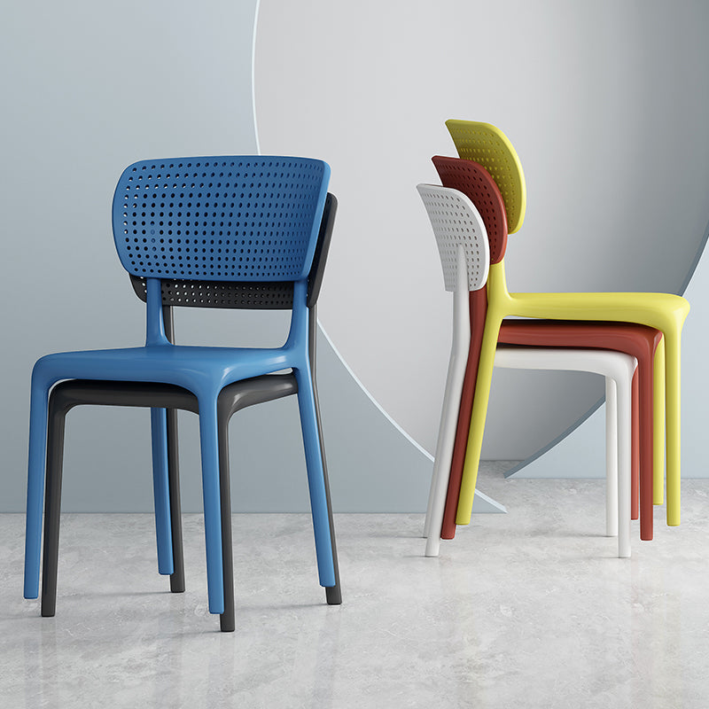 Contemporary Plastic Dining Armless Chair Open Back Dining Side Chairs Clearhalo ' kitchen&dining_furn' 'Dining Chairs' 'Dining Tables & Seating' 'dining_chair' 'furn' 'furn_dining_chair' 'Furniture' 'furniture_dining_chair' 'Kitchen & Dining Furniture' 'kitchen' 4039939