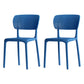 Contemporary Plastic Dining Armless Chair Open Back Dining Side Chairs Blue 2 Piece Set Clearhalo ' kitchen&dining_furn' 'Dining Chairs' 'Dining Tables & Seating' 'dining_chair' 'furn' 'furn_dining_chair' 'Furniture' 'furniture_dining_chair' 'Kitchen & Dining Furniture' 'kitchen' 4039940