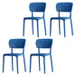 Contemporary Plastic Dining Armless Chair Open Back Dining Side Chairs Blue 4 Piece Set Clearhalo ' kitchen&dining_furn' 'Dining Chairs' 'Dining Tables & Seating' 'dining_chair' 'furn' 'furn_dining_chair' 'Furniture' 'furniture_dining_chair' 'Kitchen & Dining Furniture' 'kitchen' 4039942