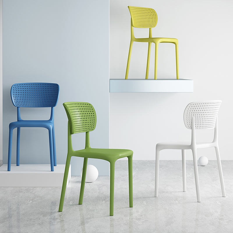 Contemporary Plastic Dining Armless Chair Open Back Dining Side Chairs Clearhalo ' kitchen&dining_furn' 'Dining Chairs' 'Dining Tables & Seating' 'dining_chair' 'furn' 'furn_dining_chair' 'Furniture' 'furniture_dining_chair' 'Kitchen & Dining Furniture' 'kitchen' 4039943