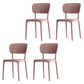 Contemporary Plastic Dining Armless Chair Open Back Dining Side Chairs Pink 4 Piece Set Clearhalo ' kitchen&dining_furn' 'Dining Chairs' 'Dining Tables & Seating' 'dining_chair' 'furn' 'furn_dining_chair' 'Furniture' 'furniture_dining_chair' 'Kitchen & Dining Furniture' 'kitchen' 4039953