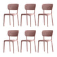 Contemporary Plastic Dining Armless Chair Open Back Dining Side Chairs Pink 6 Piece Set Clearhalo ' kitchen&dining_furn' 'Dining Chairs' 'Dining Tables & Seating' 'dining_chair' 'furn' 'furn_dining_chair' 'Furniture' 'furniture_dining_chair' 'Kitchen & Dining Furniture' 'kitchen' 4039955