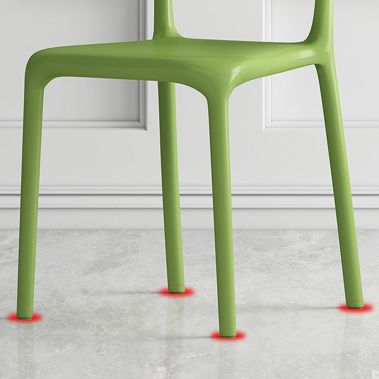 Contemporary Plastic Dining Armless Chair Open Back Dining Side Chairs Clearhalo ' kitchen&dining_furn' 'Dining Chairs' 'Dining Tables & Seating' 'dining_chair' 'furn' 'furn_dining_chair' 'Furniture' 'furniture_dining_chair' 'Kitchen & Dining Furniture' 'kitchen' 4039956