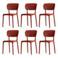 Contemporary Plastic Dining Armless Chair Open Back Dining Side Chairs Red 6 Piece Set Clearhalo ' kitchen&dining_furn' 'Dining Chairs' 'Dining Tables & Seating' 'dining_chair' 'furn' 'furn_dining_chair' 'Furniture' 'furniture_dining_chair' 'Kitchen & Dining Furniture' 'kitchen' 4039964