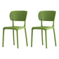 Contemporary Plastic Dining Armless Chair Open Back Dining Side Chairs Green 2 Piece Set Clearhalo ' kitchen&dining_furn' 'Dining Chairs' 'Dining Tables & Seating' 'dining_chair' 'furn' 'furn_dining_chair' 'Furniture' 'furniture_dining_chair' 'Kitchen & Dining Furniture' 'kitchen' 4039968
