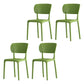 Contemporary Plastic Dining Armless Chair Open Back Dining Side Chairs Green 4 Piece Set Clearhalo ' kitchen&dining_furn' 'Dining Chairs' 'Dining Tables & Seating' 'dining_chair' 'furn' 'furn_dining_chair' 'Furniture' 'furniture_dining_chair' 'Kitchen & Dining Furniture' 'kitchen' 4039969