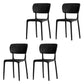 Contemporary Plastic Dining Armless Chair Open Back Dining Side Chairs Black 4 Piece Set Clearhalo ' kitchen&dining_furn' 'Dining Chairs' 'Dining Tables & Seating' 'dining_chair' 'furn' 'furn_dining_chair' 'Furniture' 'furniture_dining_chair' 'Kitchen & Dining Furniture' 'kitchen' 4039972