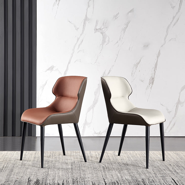 Minimalist Style Upholstered Armless Dining Chairs Wingback Parsons Single Chair(Set of 1) Clearhalo ' kitchen&dining_furn' 'Dining Chairs' 'Dining Tables & Seating' 'dining_chair' 'furn' 'furn_dining_chair' 'Furniture' 'furniture_dining_chair' 'Kitchen & Dining Furniture' 'kitchen' 4039978