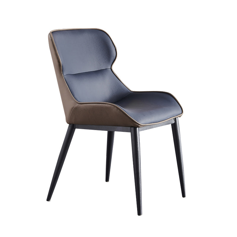 Minimalist Style Upholstered Armless Dining Chairs Wingback Parsons Single Chair(Set of 1) Blue Clearhalo ' kitchen&dining_furn' 'Dining Chairs' 'Dining Tables & Seating' 'dining_chair' 'furn' 'furn_dining_chair' 'Furniture' 'furniture_dining_chair' 'Kitchen & Dining Furniture' 'kitchen' 4039979