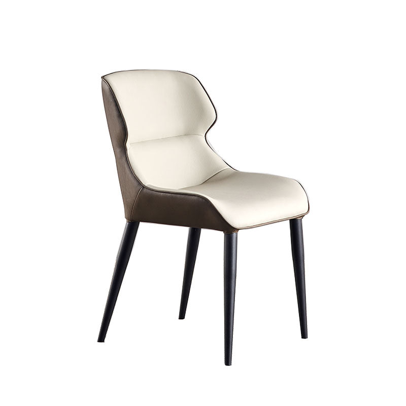 Minimalist Style Upholstered Armless Dining Chairs Wingback Parsons Single Chair(Set of 1) Clearhalo ' kitchen&dining_furn' 'Dining Chairs' 'Dining Tables & Seating' 'dining_chair' 'furn' 'furn_dining_chair' 'Furniture' 'furniture_dining_chair' 'Kitchen & Dining Furniture' 'kitchen' 4039983