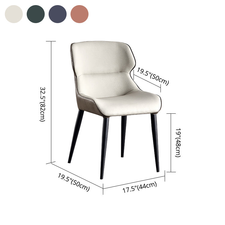 Minimalist Style Upholstered Armless Dining Chairs Wingback Parsons Single Chair(Set of 1) Clearhalo ' kitchen&dining_furn' 'Dining Chairs' 'Dining Tables & Seating' 'dining_chair' 'furn' 'furn_dining_chair' 'Furniture' 'furniture_dining_chair' 'Kitchen & Dining Furniture' 'kitchen' 4039988